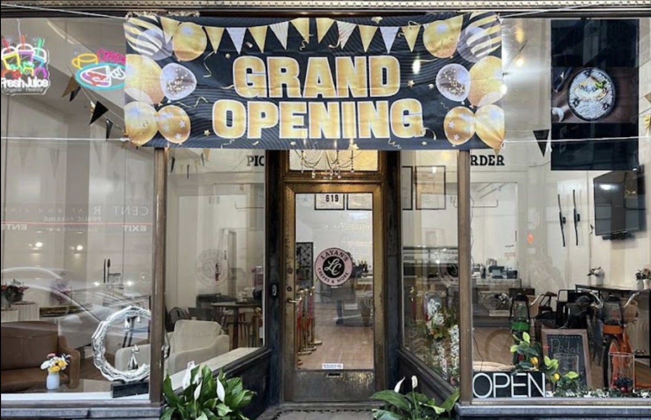 Layan's Crepes & More storefront on Vine Street, downtown Cincinnati